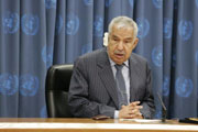 Presidente da Assembleia Geral, Ali Treki. Foto: ONU.