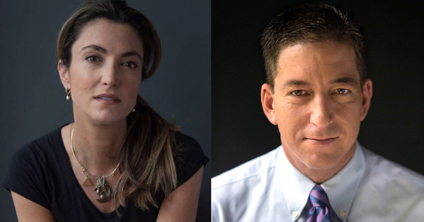 Patrícia Campos Mello e Glenn Greenwald. Fotos: Felipe Campos Mello (Divulgação)/David dos Santos (My News Desk)